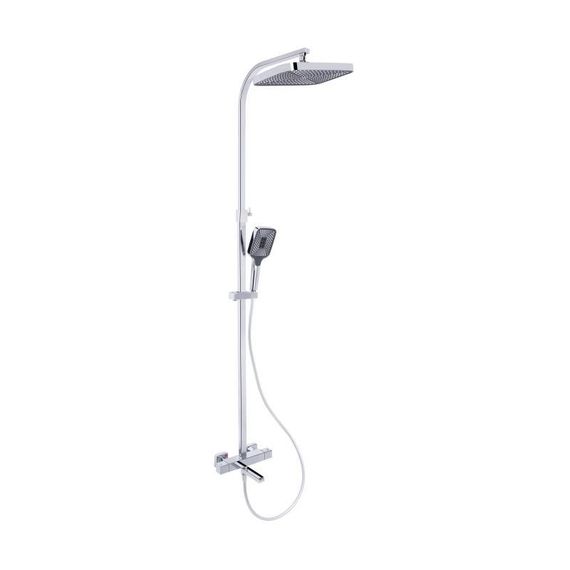 Душова система універсальна Qtap Sloup термостатична на три споживача (з виливом) QTSLO51103OC48217 Chrome