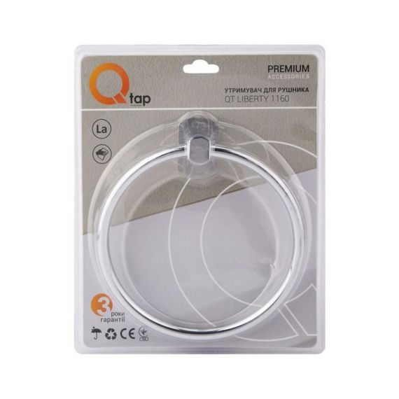 Тримач для рушника Qtap Liberty D 160 мм QTLIBCRM1160 Chrome | Зображення 4