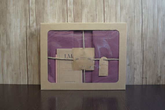 Постельное белье Limasso Stonewashed Ranforse 160 х 220 см Raspberry | Зображення 1