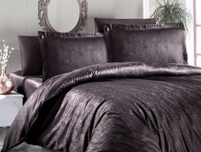 Постельное белье First Choice Jacquard Satin DARK 200х220 Athena Brown