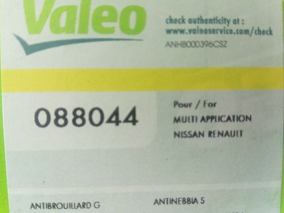 Фара протитуманна RENAULT, VALEO (088044) ліва (8200002469) | Зображення 1