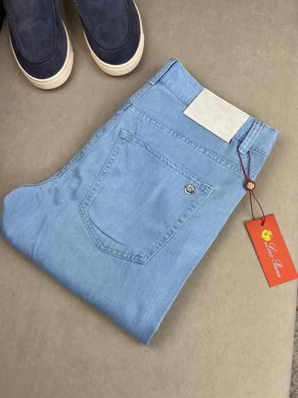 Джинси чоловічі Loro Piana light blue світло-сині d071 | Зображення 5