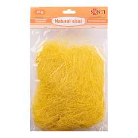 Декоративный наполнитель Сизаль 742781 натуральный, 30 грамм, желтый