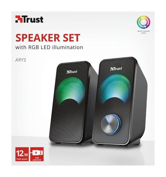 Акустическая система (Колонки) Trust 2.0 Arys RGB USB Black (23120_TRUST) | Зображення 3