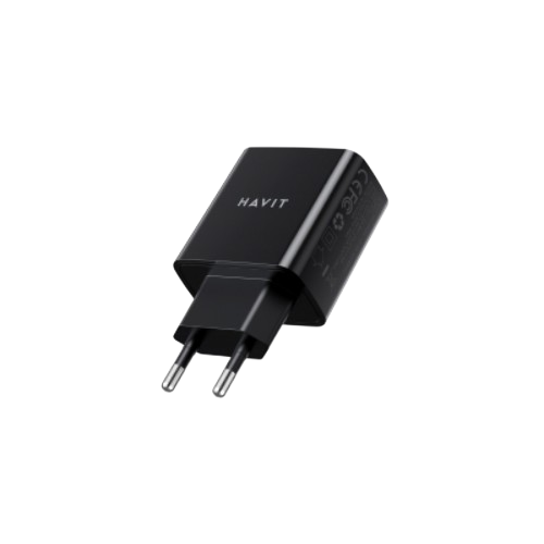 Зарядний пристрій мережевий USB/Type-C 20W чорний Havit HV-UC111 | Зображення 1