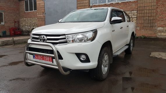 Кенгурятник WT007 (нерж) для Toyota Hilux 2015-2024 гг | Зображення 3