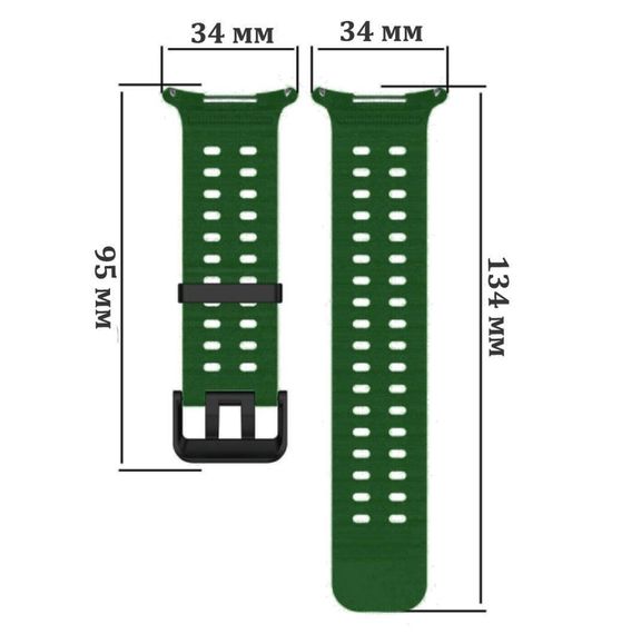 Ремінець силіконовий Primolux Ocean для годинника Samsung Galaxy Watch Ultra 47 mm (SM-L705) - Dark Green | Зображення 4