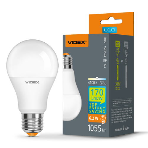 Лампа A60h 6,2W E27 4100К LED Videx | Зображення 2