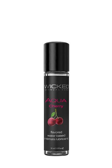 Їстівний лубрикант на водній основі WICKED AQUA CHERRY зі смаком вишні, 30 мл sexstyle