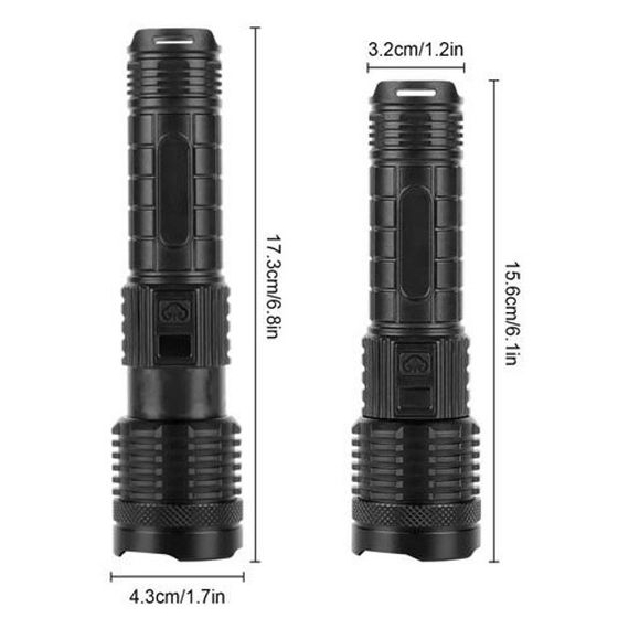 Ліхтар ручний з функцією зарядки, Кращий тактичний ліхтар Пило-вологозахищений ударостійкий UV-19 | Зображення 1