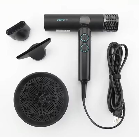 Професійний фен VGR V-469, 4 рівні обдування, 4 рівні температури, 2 насадки, 2400 Вт (47873- V-469_2260) | Зображення 4