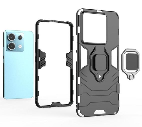 Чехол бампер Primolux Ring Armor для Xiaomi Redmi Note 13 Pro 5G / Poco X6 5G - Black | Зображення 3