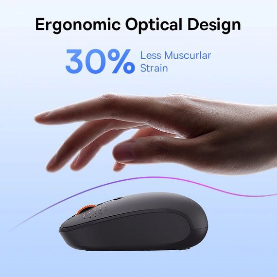 Миша бездротова Baseus F01B Tri-Mode (B01055503833-0) Gray | Зображення 3