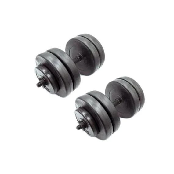 Гантелі складальні композитні в пластиковій оболонці Rock Pro 2 шт по 25,5 кг NE-PL-G-025-2