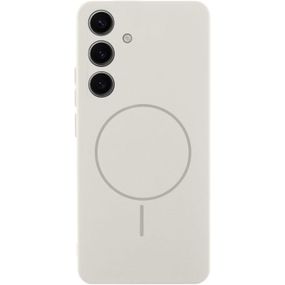 Чехол Silicone Cover Lakshmi Full Camera (AA) with MagFit для Samsung Galaxy S25+ Белый / White