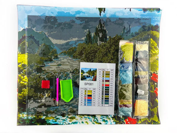 Алмазная мозаика Красивый водопад 40х50 см ColorArt SP081 | Зображення 2
