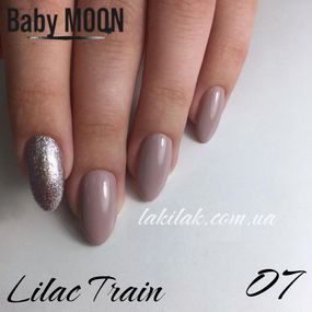Гель-лак BABY MOON Lilac Train №07 рожевий пудровий, 6 мл