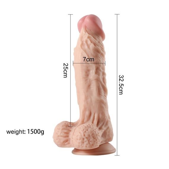 Фалоімітатор Large Leilong Lifelike L тілесний без вібрації Sex Aura | Зображення 1