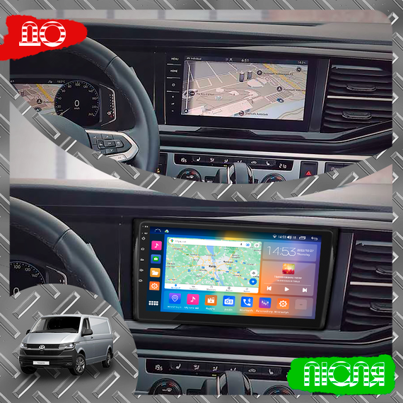 Штатная магнитола 9" Lesko для Volkswagen Transporter T6 Рестайлинг 2019-н.в 2/32Gb CarPlay 4G Wi-Fi GPS Prime | Зображення 2