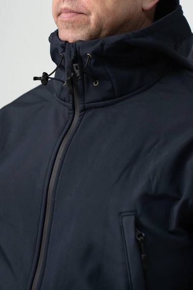 Військова куртка на флісі Soft Shell Military синя ДСНС | Зображення 3
