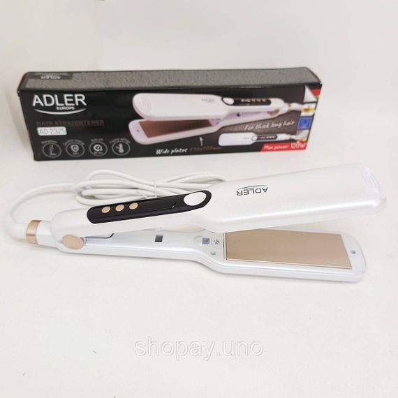 Выпрямитель для парикмахерских Adler AD 2325 120Вт, Широкий утюжок для выпрямления волос IQ-64 | Зображення 1
