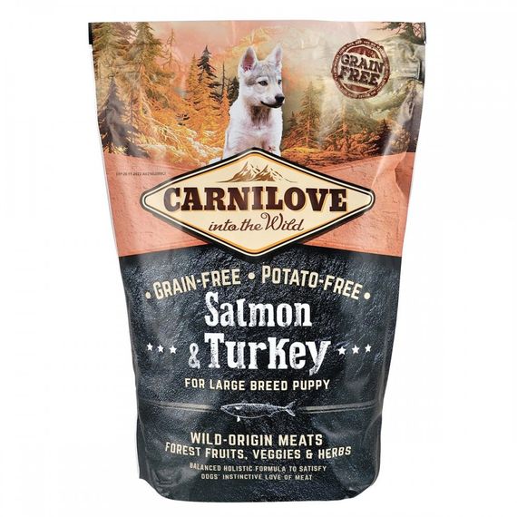 Корм сухий Carnilove Puppy Large Breed Salmon and Turkey для цуценят великих порід з лососем та індичкою 1,5 кг | Зображення 2
