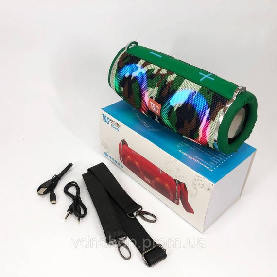 Колонка з підсвічуванням портативна TG642, Bluetooth стерео колонка з радіо музична акумулятор BS-48 | Зображення 5