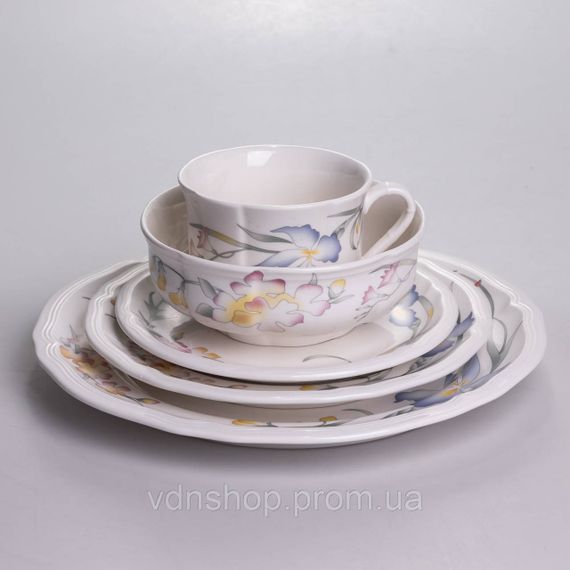 Столовий набір посуду тарілок і чашок 32 предмети на 6 персон Villeroy порцеляновий YY78-8A | Зображення 7