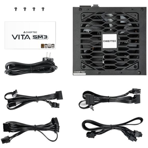 БЖ 750W Chieftec VITA SM3 BPX-750-C ATX 3.1 120mm, 80+ Bronze, Semi modular, Retail | Зображення 6