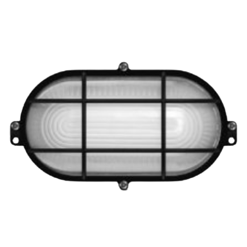 LED Світильник ЖКГ 12W 5000К 220V овальний чорний посилений Videx | Зображення 1