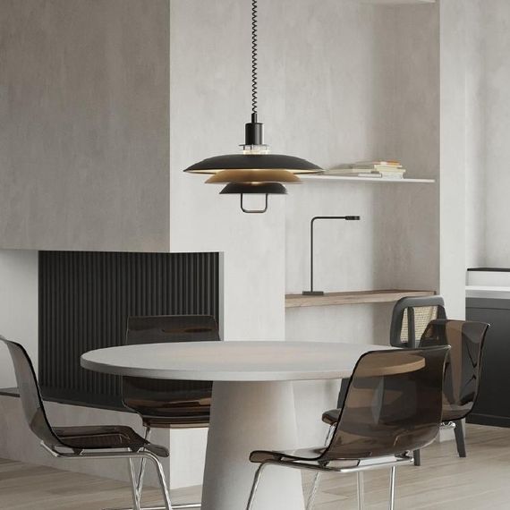 Люстра підвісна на 1 лампочку 27105 Чорний 60-170х38х38 см. | Зображення 9