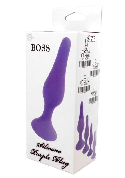 Анальний плаг Silicone Plug Purple - Large, BS6400090 Sex Aura | Зображення 5