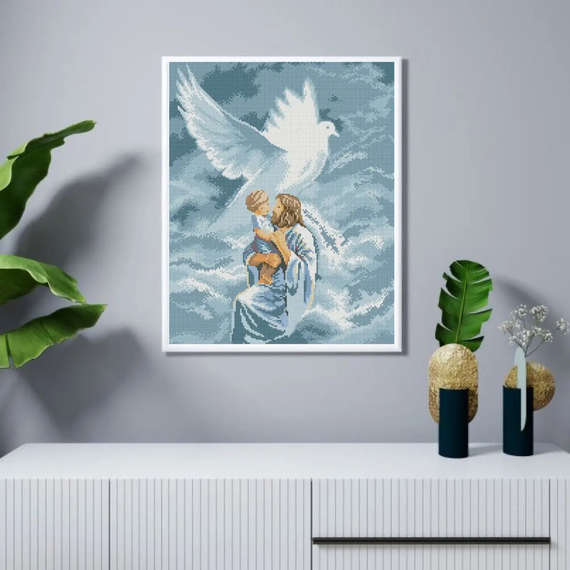 Алмазная мозаика Икона Голубь мира 40х50 см ColorArt SP072 | Зображення 3