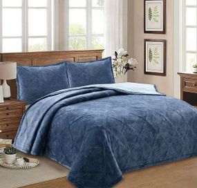 Покривало Soho 200х230 см Velur Deep Blue
