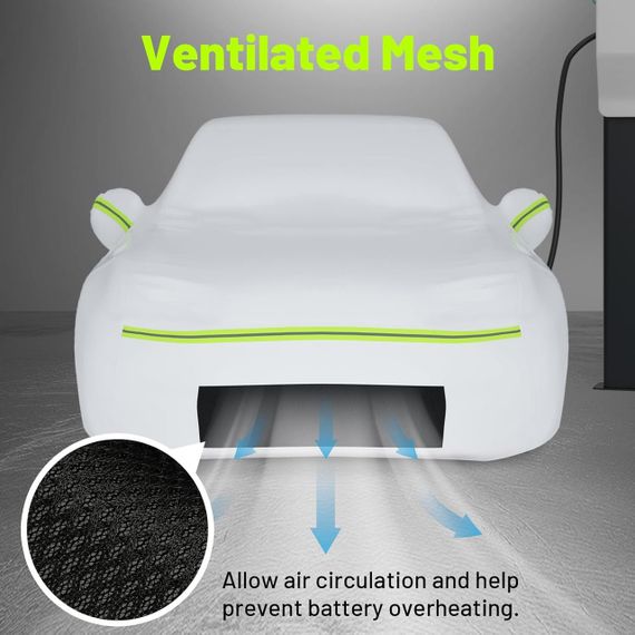 Автомобільний чохол тент для Tesla Model 3 водонепроникний сонцезахисний 6-шаровий з блискавкою та портом заряджання від дощу | Зображення 2