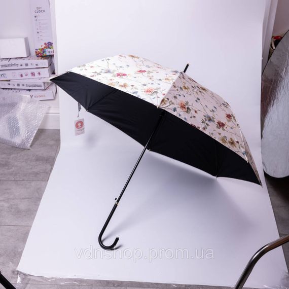 Класична парасолька-тростина напівавтомат з поліестеру 7 спиць діаметр 99 см Бежева HP-23-7BE | Зображення 7