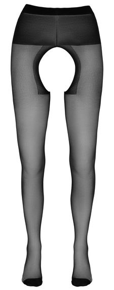 Колготки - 2510030 Cottelli Collection Crotchless Tights Black 1 | Зображення 3