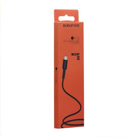 Кабель USB Borofone BX16 Micro Колір Чорний | Зображення 2
