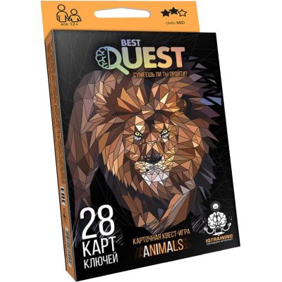 Настольная игра Danko Toys Best Quest. Животные, украинский (BQ-01-02U)
