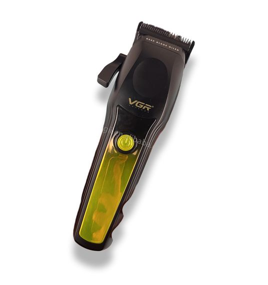 Акумуляторна машинка для стрижки VGR V-195 GOLD, 8 насадок, потужний мотор 9000 RPM, акумулятор 2500 mAh, LED display (46068-V-195 GOLD_1154)