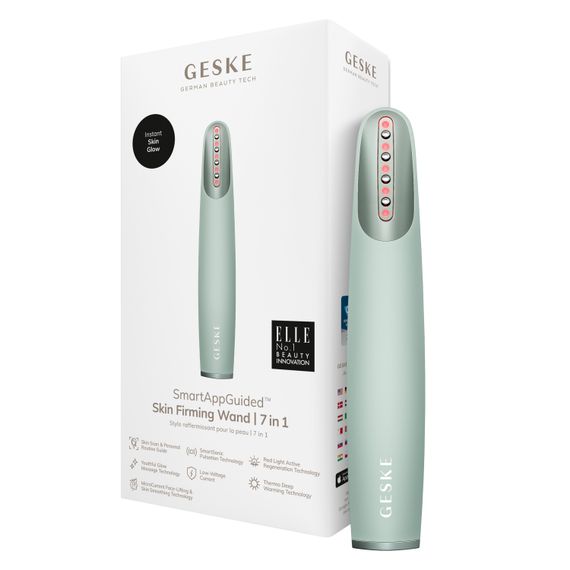 Пристрій для зміцнення і тонізації шкіри обличчя GESKE Skin Firming Wand 7в1 starlight, Зелений