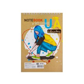 Блокнот А5 "Патріотичний" АП-1905-2, 40 аркушів, пружина зверху