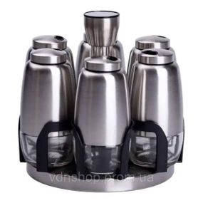 Набор баночек для специй 6 шт 15х15х16 см карусель для хранения специй HP-1300