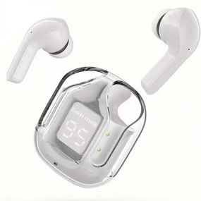 T2 TWS Беспроводные Bluetooth-наушники с цифровым дисплеем и Hi-Fi звуком. Белые