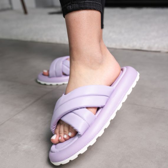 Шльопанці жіночі Fashion Oliver 3595 38 розмір 24,5 см Фіолетовий | Зображення 3