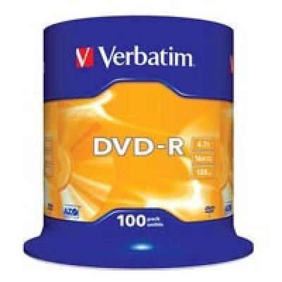 Диск DVD Verbatim 4.7Gb 16X CakeBox 100шт (43549) (43549)