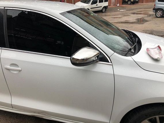 Накладки на зеркала USA (2 шт, нерж) OmsaLine - Итальянская нержавеющая сталь для Volkswagen Passat B8 2015-2024 гг | Зображення 6