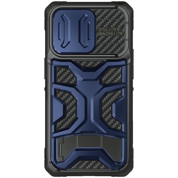 TPU+PC чохол Nillkin CamShield Adventurer Pro (шторка на камеру) для Apple iPhone 14 Pro (6.1") Interstellar Blue | Зображення 1