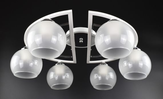 Люстра стельова на 6 лампочок 26192 Білий 19х58х58 см. | Зображення 2