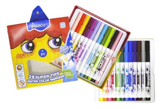 Водяні фломастери Marco 1630-24CB, 24 кольори Super Washable